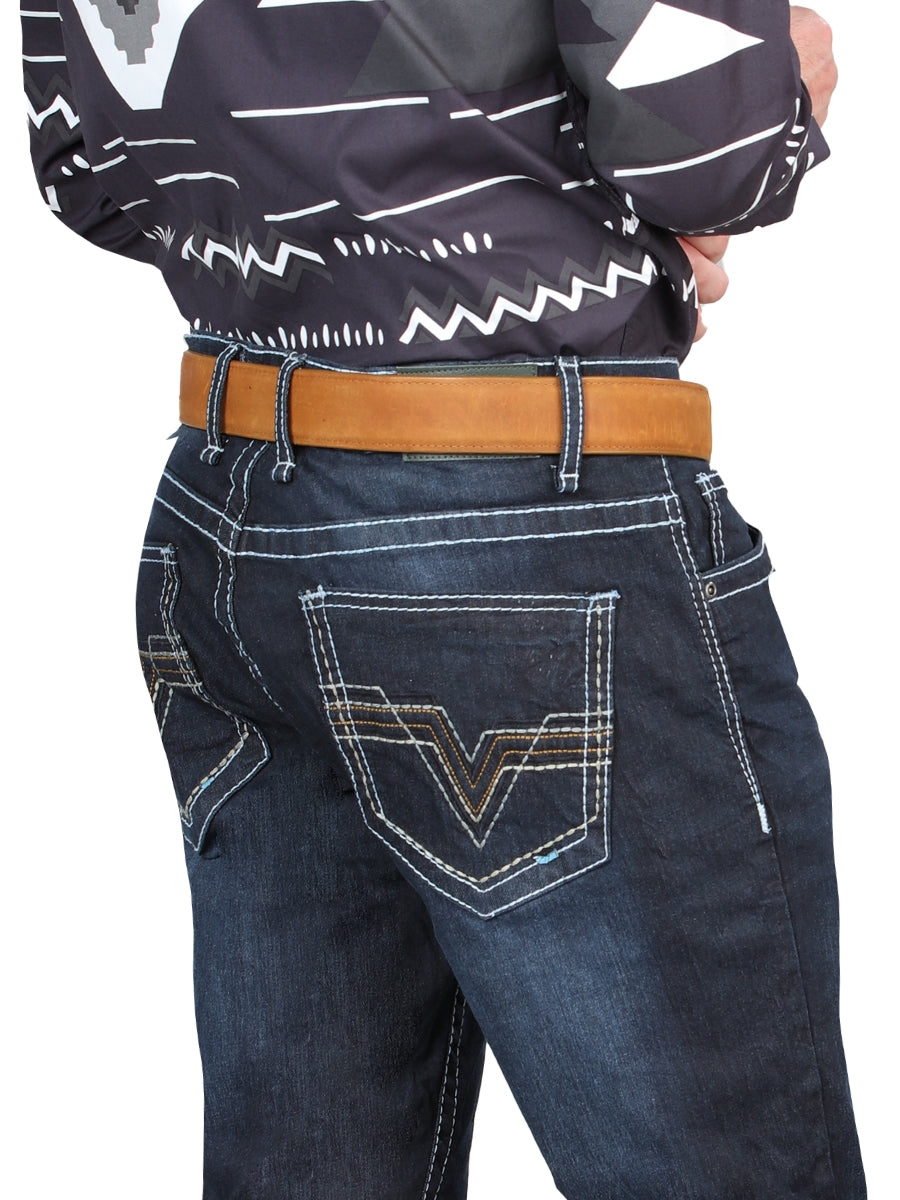 el Norteño Skinny Stretch Mezclilla Pantalón In Oscuro Azul 126635