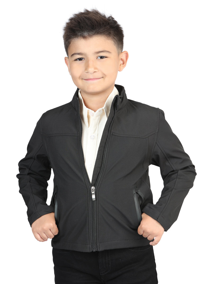 Centenario Niños Negro Poly Chamarra 127082