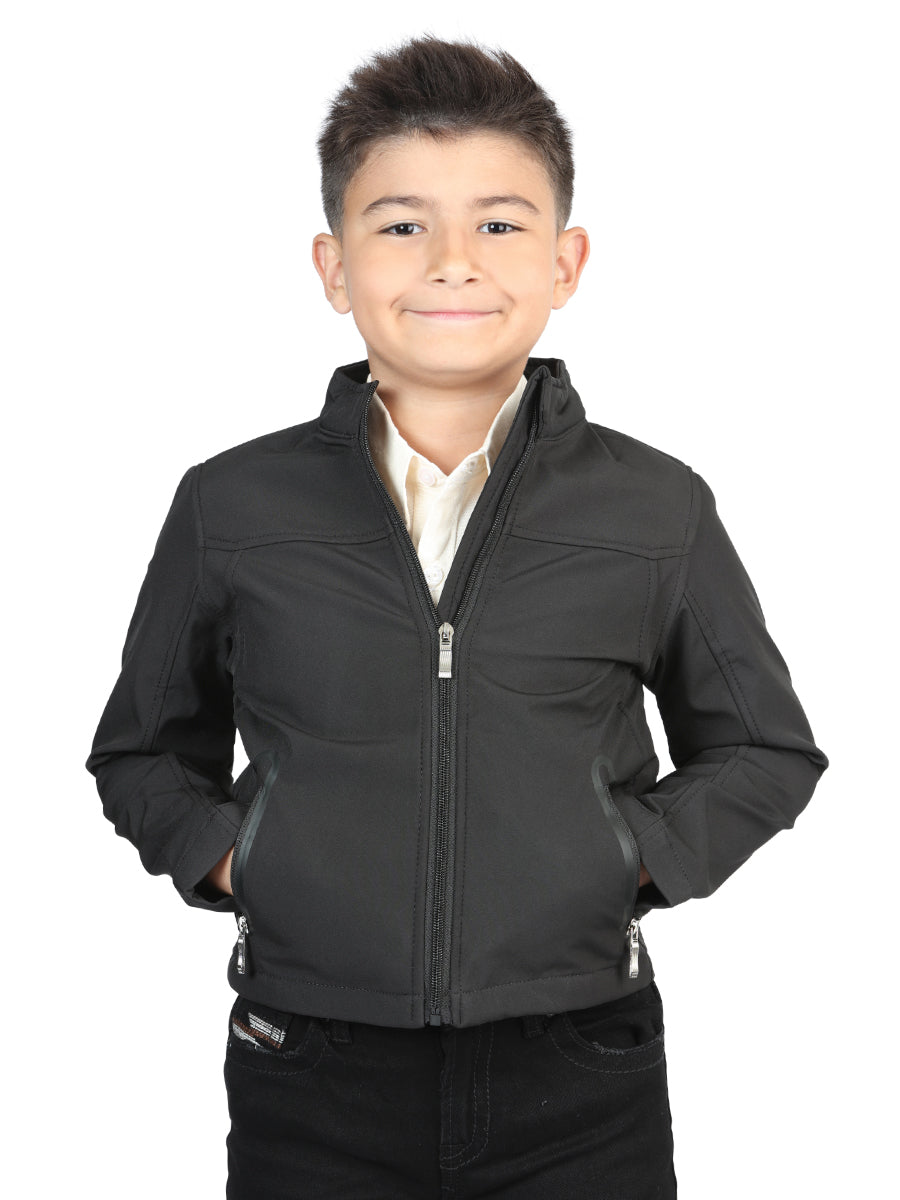 Centenario Niños Negro Poly Chamarra 127085