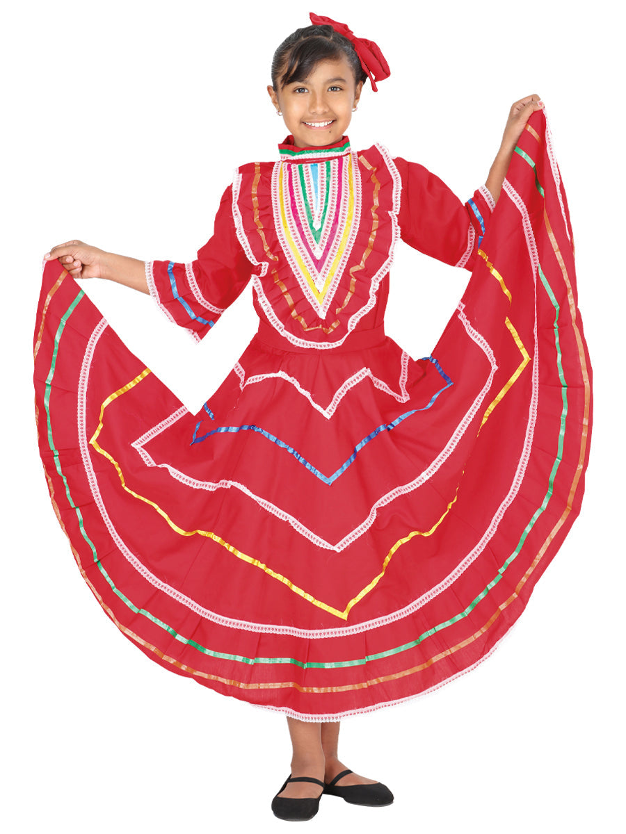 Vestido Folklorico Misxvprimameras Tela Rojo