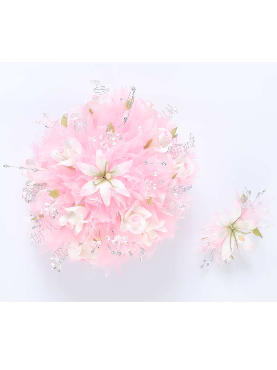 Ramos QuinceañEras Mis Xv Primaveras Cristal/Satin Rosa