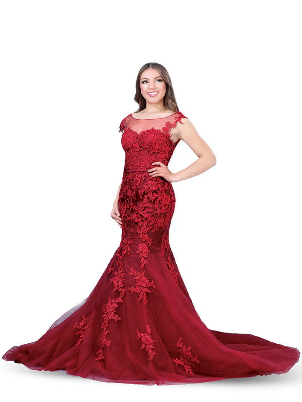 Vestido Mis Xv Primaveras % Burdeos