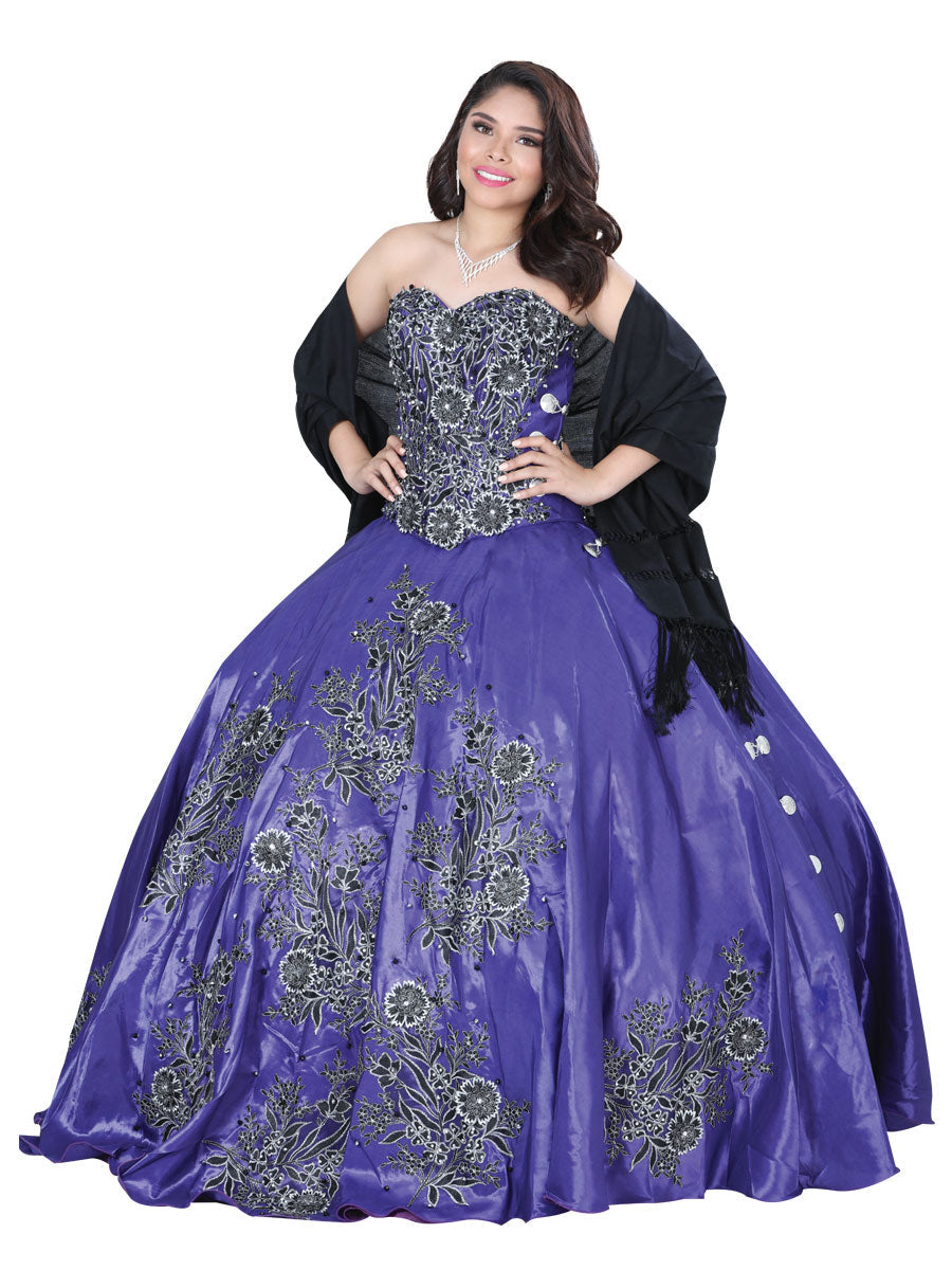 Vestido De QuinceañEra Mis Xv Primaveras Ss1802 Tafeta Morado