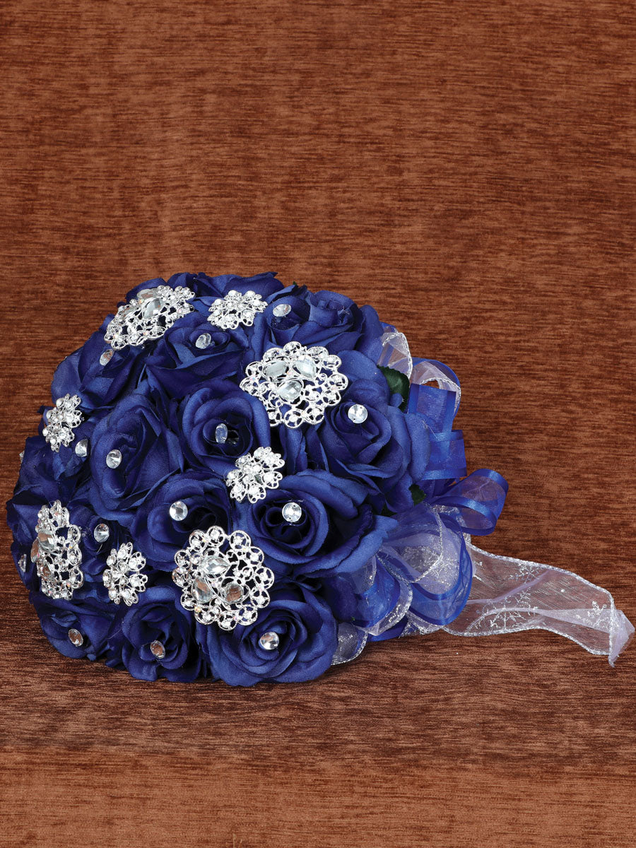 Ramo para XV Años Mis XV Primaveras en Satinado Color Azul Marino 601722