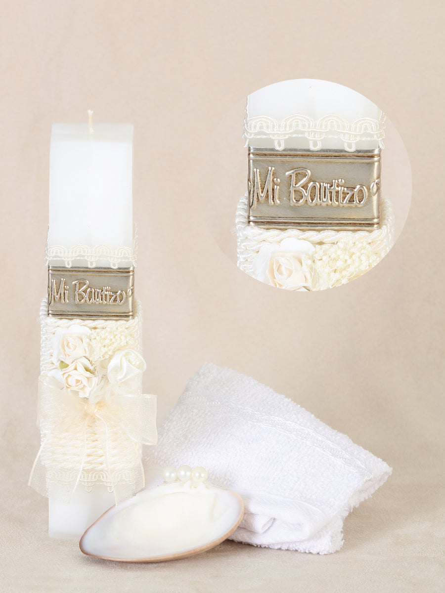 Juego De Velas Set De Vela Bautizo Mis Xv Primaveras Romy Varios Marfil 601878