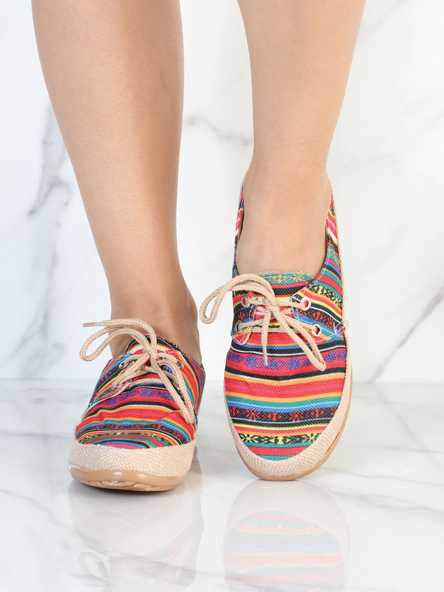 Huarache Mocasín de Mujer México Artesanal en Piel Color Multicolor 602043