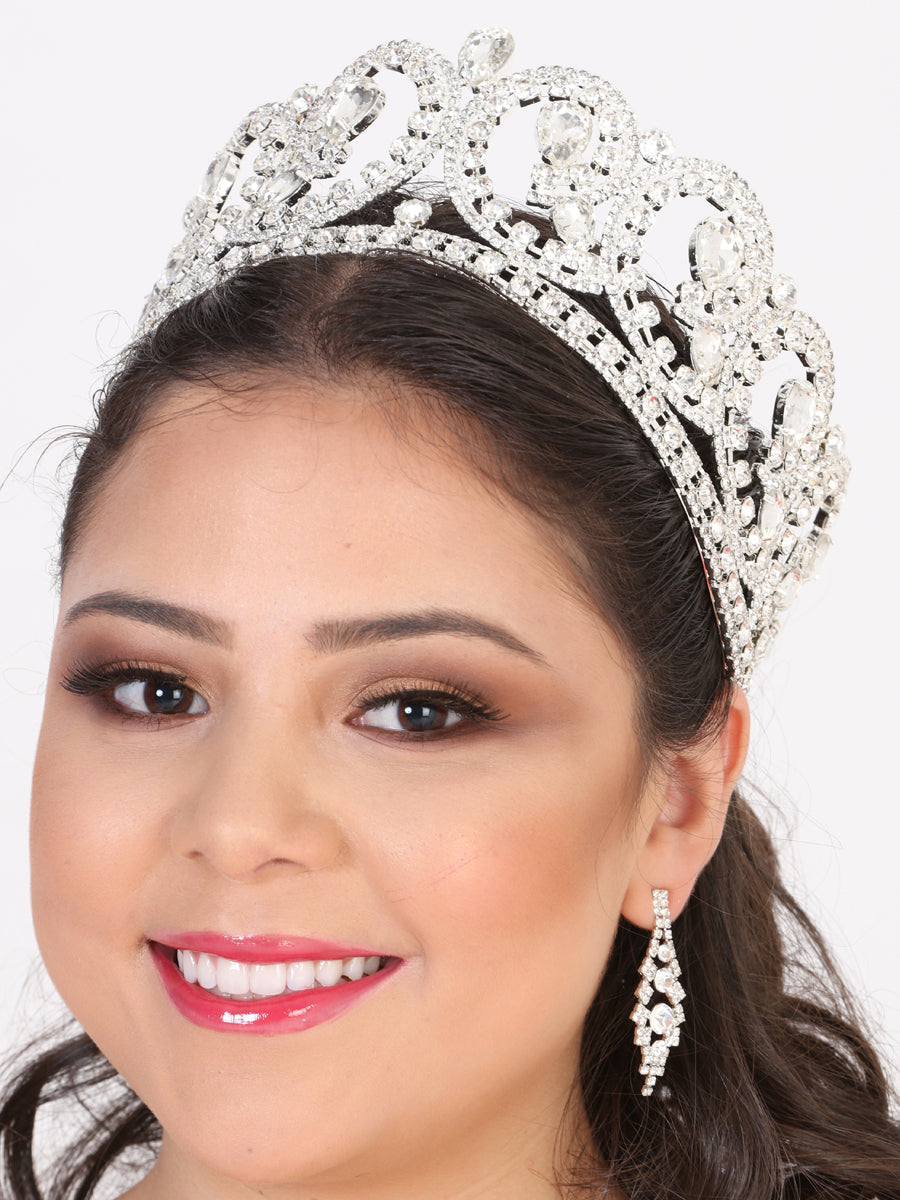 Juego De Velas Corona Mis Xv Primaveras C. Cristal Plata