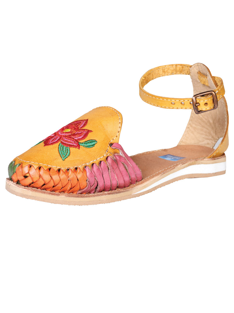 Piel Mexicano Artesanal Sandalias Mustard