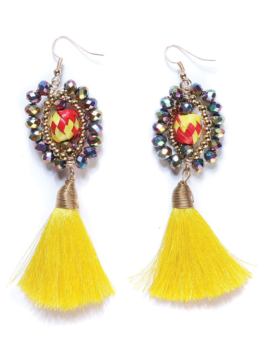 Juego De Velas Aretes Mis Xv Primaveras Motita Palma Amarillo