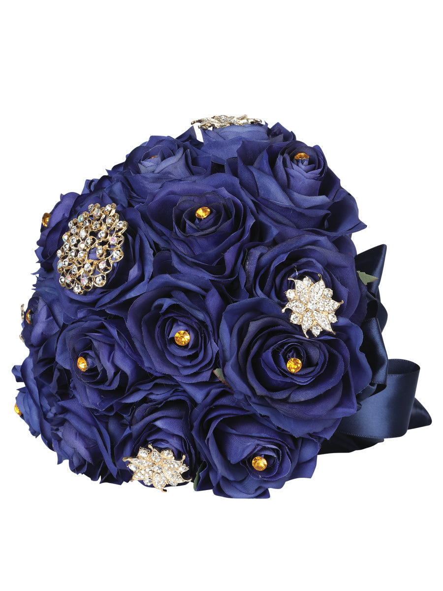 Ramo para XV Años Mis XV Primaveras en Satinado Color Azul Marino/Oro 602592