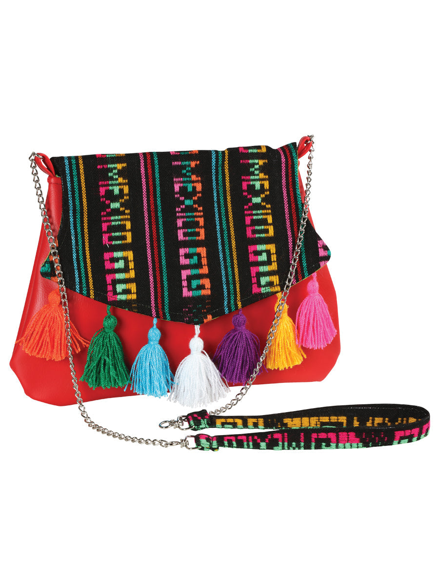 Artesanal Crossbody Bolsa De Mano % Rojo