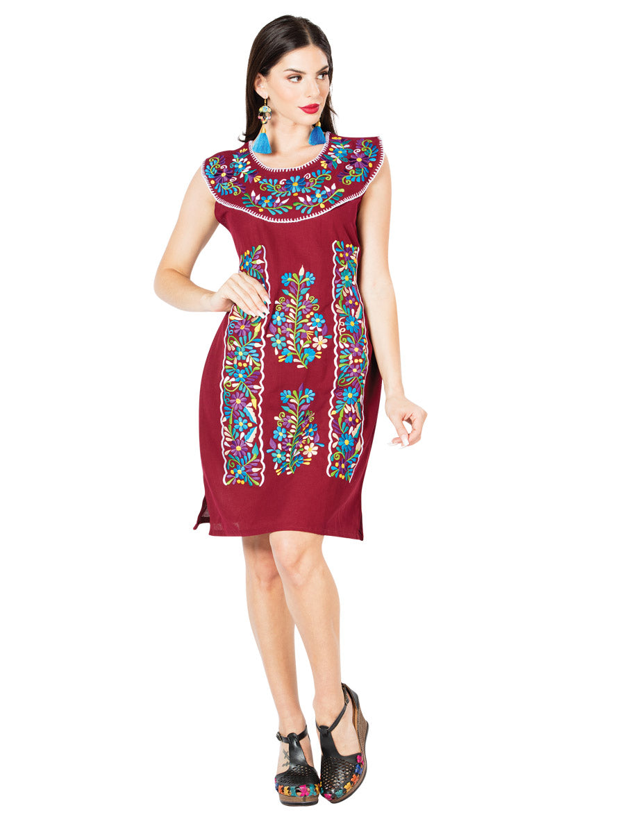 Vestido Mexico Artesanal Lulu % Vino