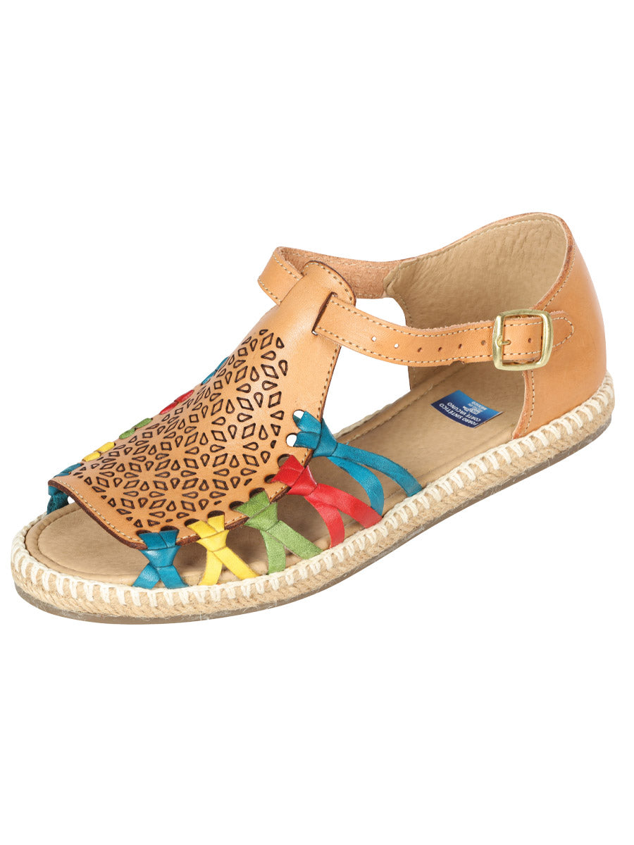 Piel Huarache Sandalia MéXico Artesanal Apache Vacuno Natural
