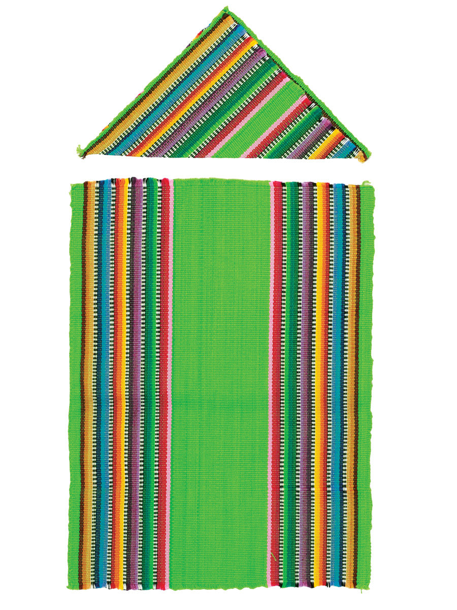 Artículo Decorativo para Hogar México Artesanal en 100% Algodón Color Verde 603611