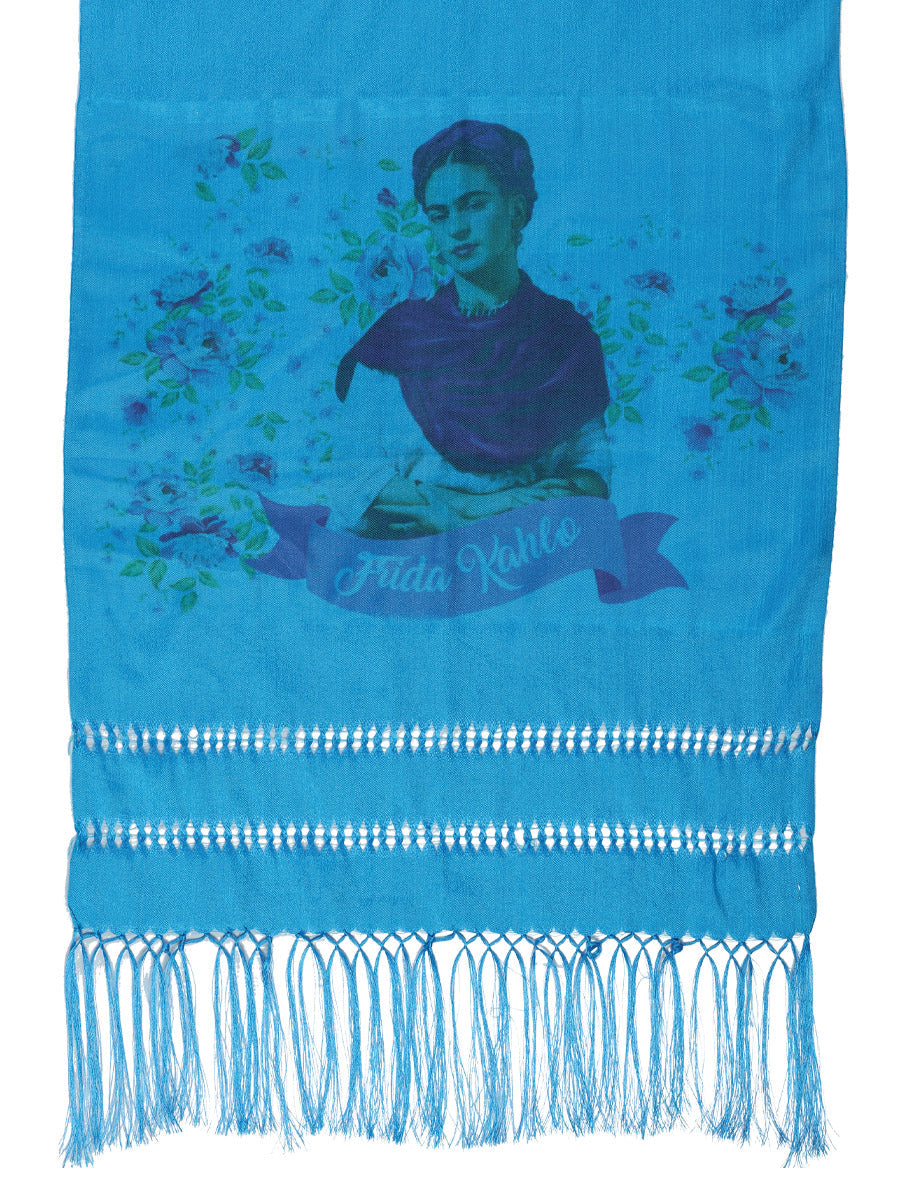 Rebozo Mexico Artesanal Frida 85% Articela / 15% Poliester Turqueza 603741