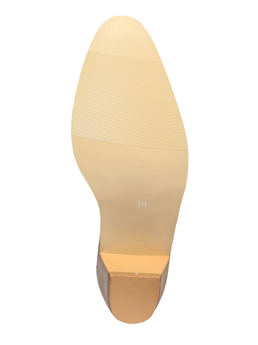 Bota Vaquera de Mujer El General Western Wear SYG-2751 en Piel Crazy Color Hueso 702029