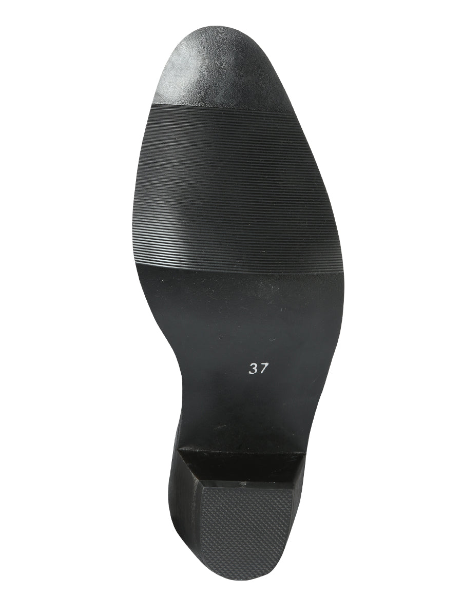 Bota Vaquera de Mujer El General Western Wear SYG-2751 en Piel Crazy Color Negro 702030