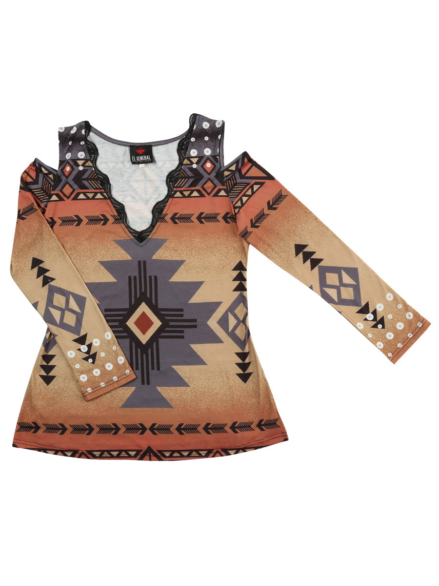 Camisa Vaquera de Mujer El General Western Wear SYG-2851 Manga Larga en Tela 702049