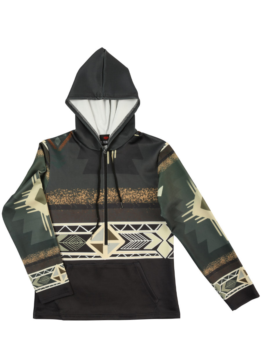El General Sudadera Con Capucha Western Wear Syg Tejido Negro/Oliva