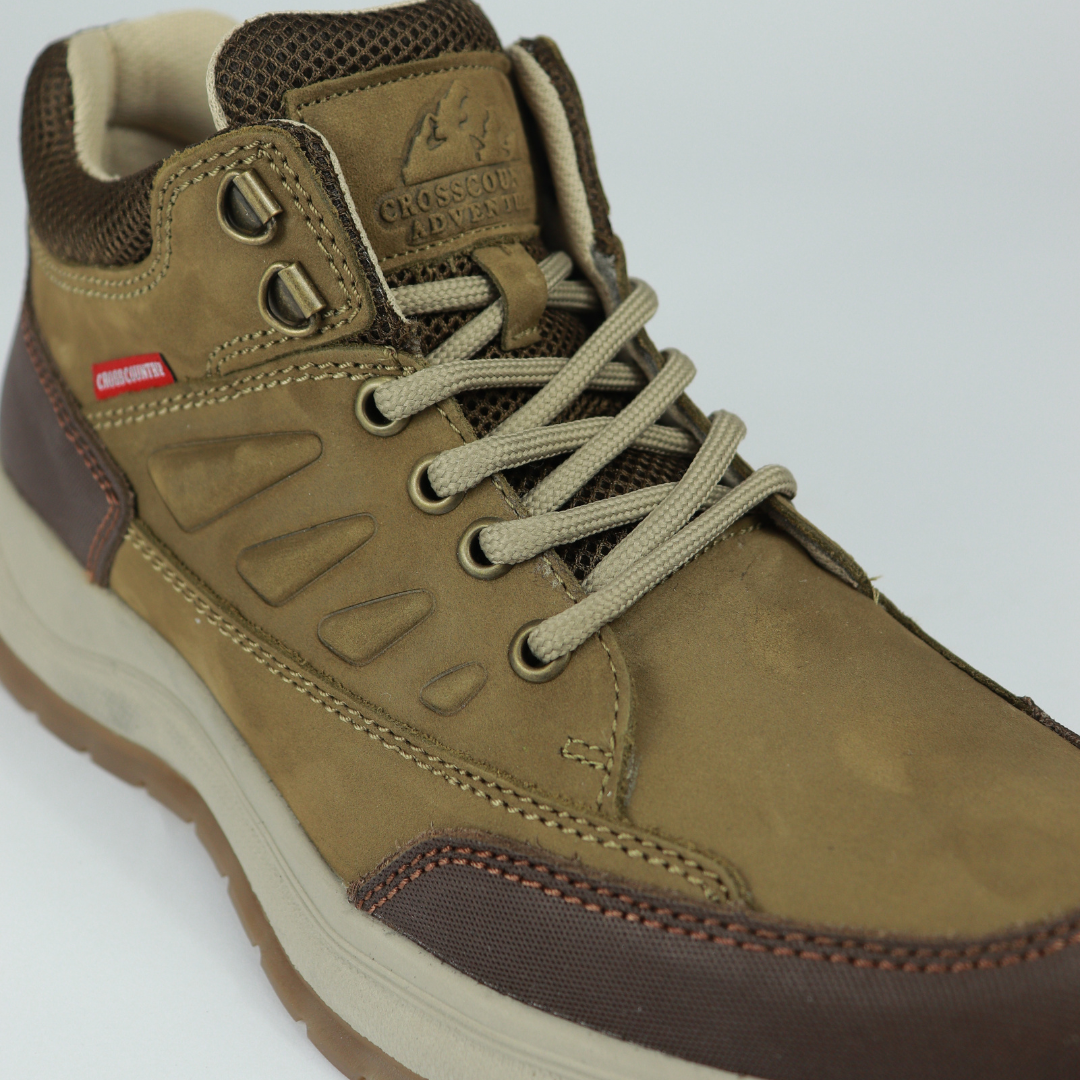 Bota Casual Crosscountry para Hombre - Tan / Verde Olivo - Modelo 2827