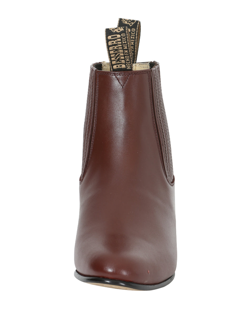 Botín Vaquero de Hombre El Besserro Charro en Piel Color Vino 202