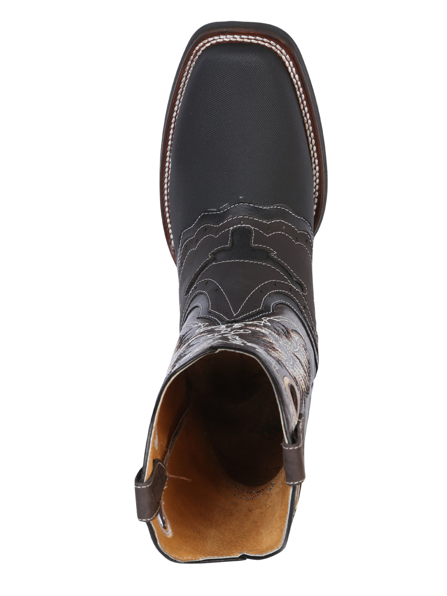 Bota Vaquera de Hombre El General Rodeo en Piel Color Negro 33308