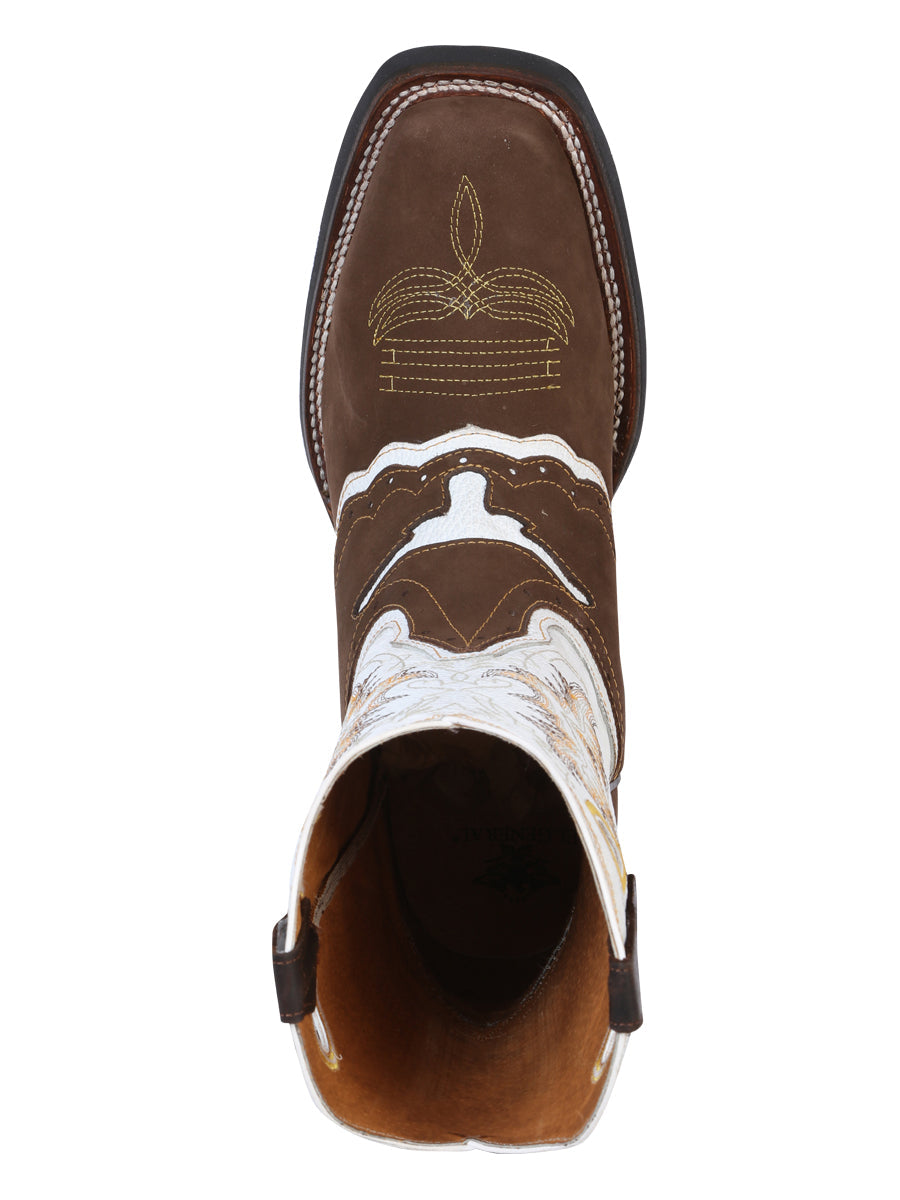 Bota Vaquera de Hombre El General Rodeo en Piel Crazy Color Camel 33313