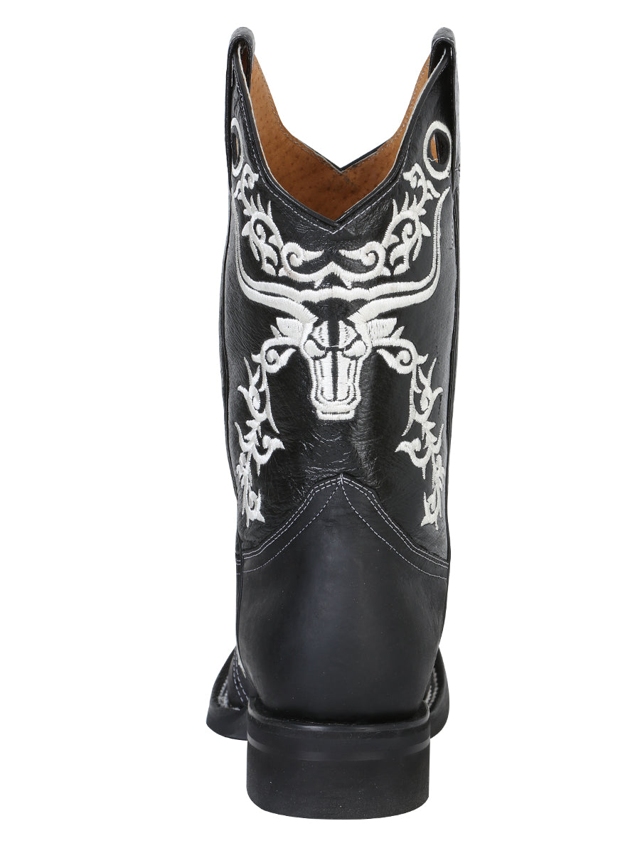 Bota Vaquera de Hombre El General Rodeo en Piel Crazy Color Negro 34313