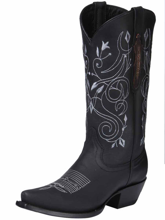 Bota Vaquera de Mujer El General en Piel Crazy Color Negro 34514