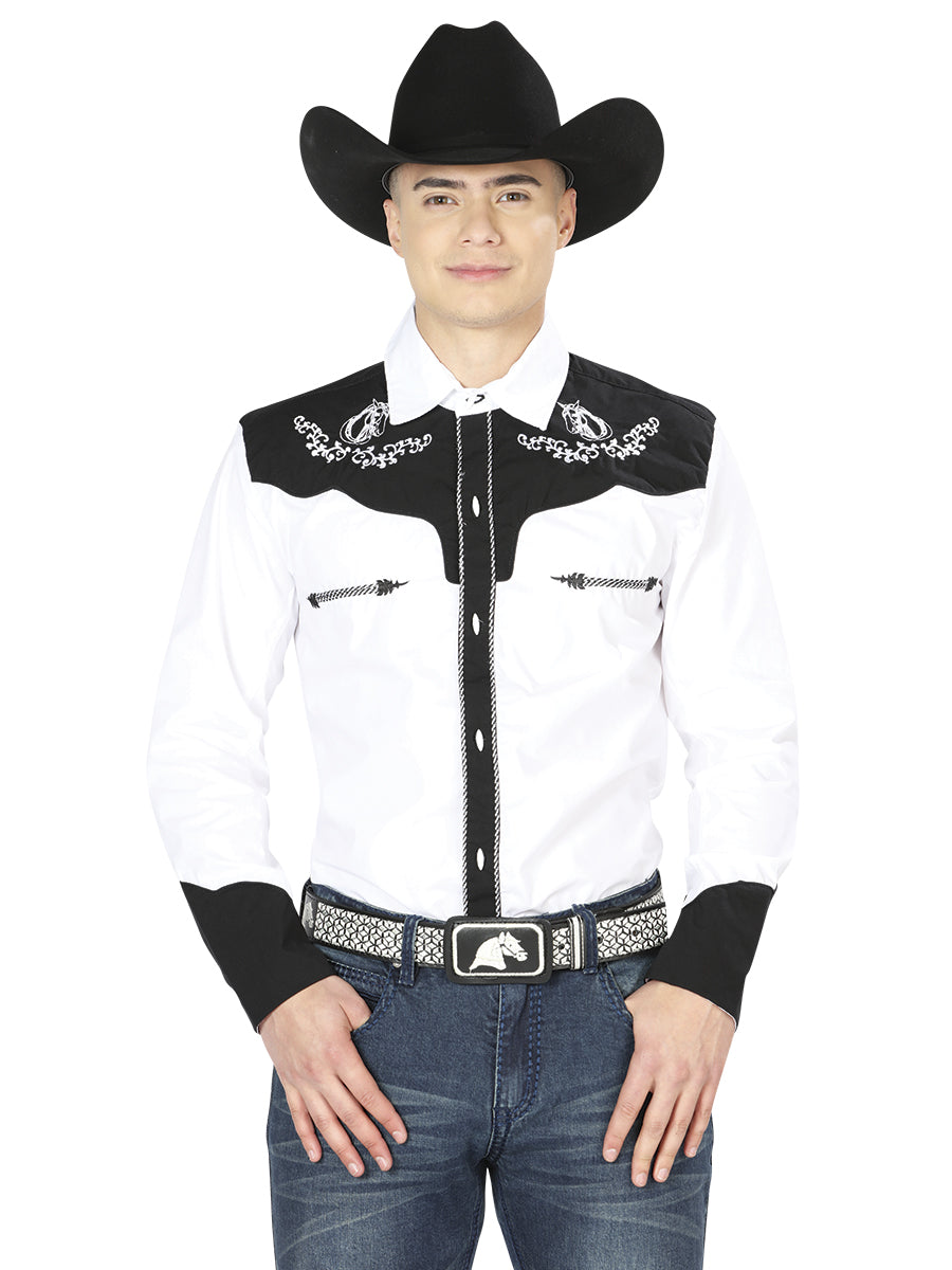 Camisa Manga Larga El General Manga Larga Cvap1021 65% 35% Blanca