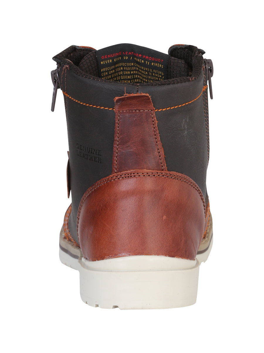 Bota de Trabajo El General para Dama - Vino - Modelo 35209