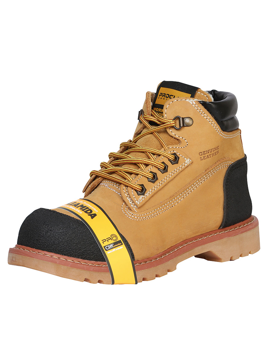 Bota de Trabajo El General Piel Nobuk para Hombre - Miel - Modelo 35218