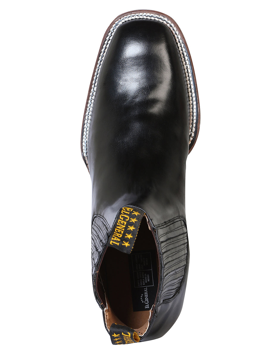 Botín Vaquero de Hombre El General en Piel Color Negro 41497