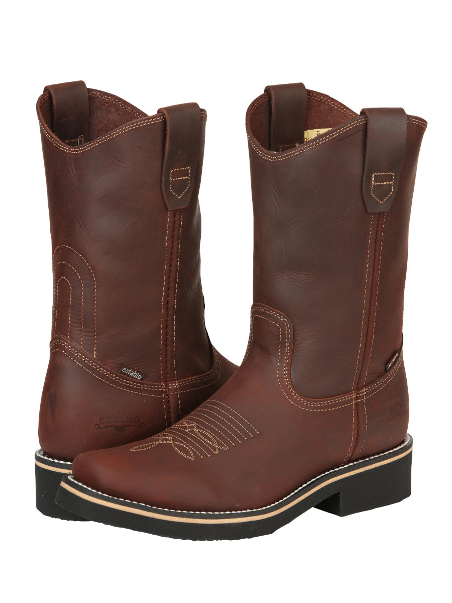 Bota de Trabajo Establo Piel Crazy para Hombre - Modelo 41531