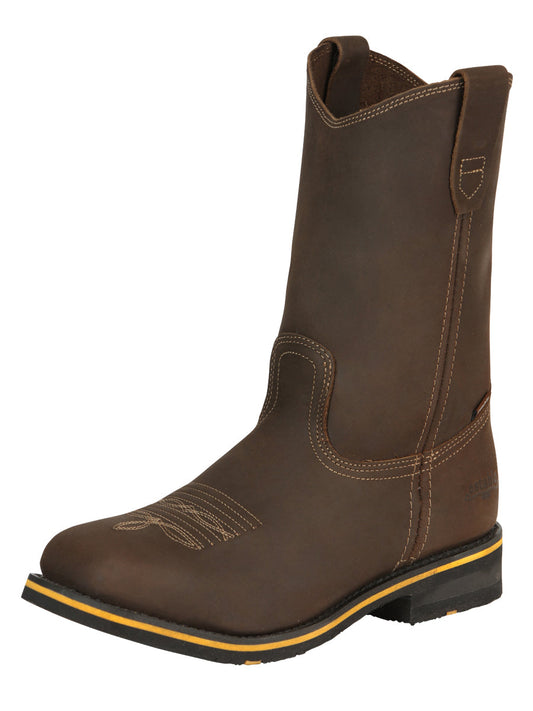 Botín Vaquero de Hombre El General Rodeo Trabajo en Piel Crazy Color Tan 41544