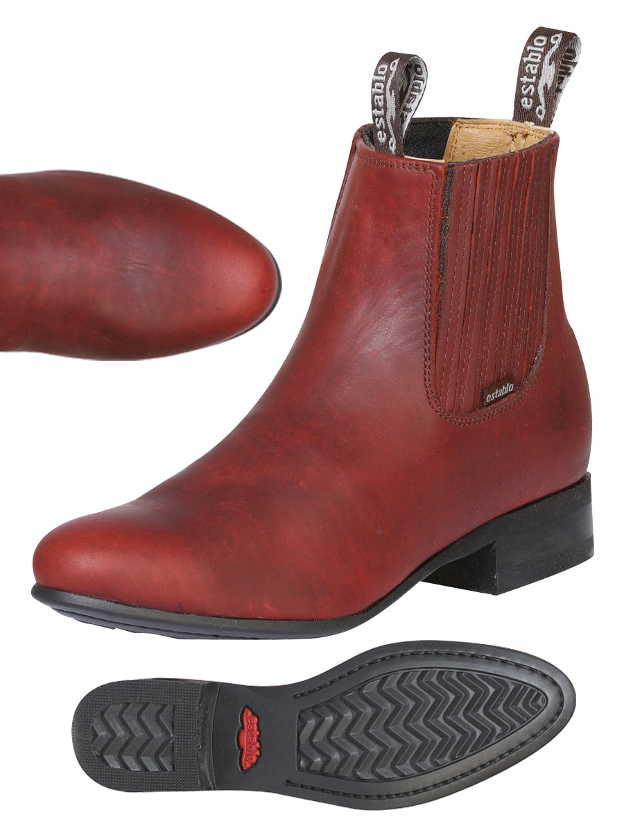 Botín Vaquero Establo Piel Grisly para Hombre - Gris - Modelo 41554