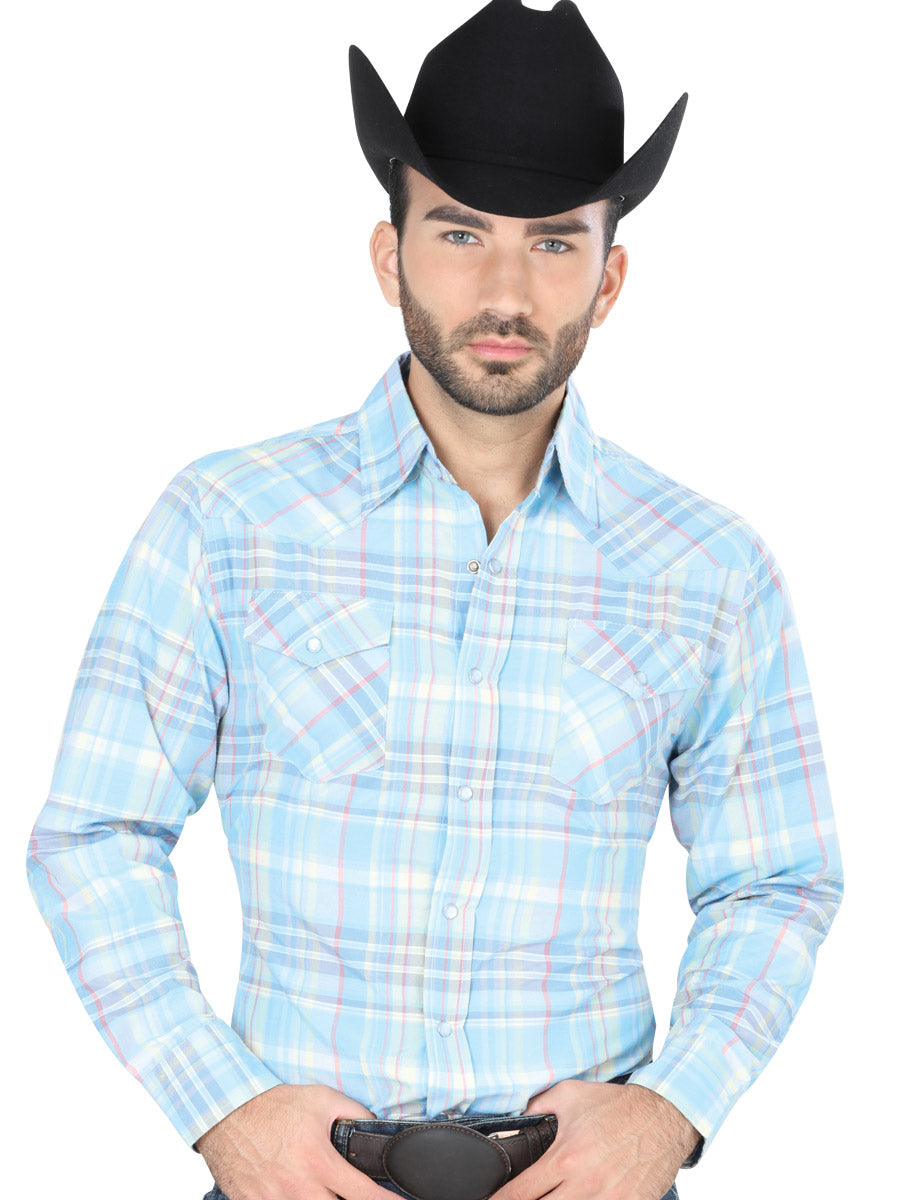 Camisa Manga Larga El General Vaquera M/ Larga S2018 5 60% 40% Azul Cielo