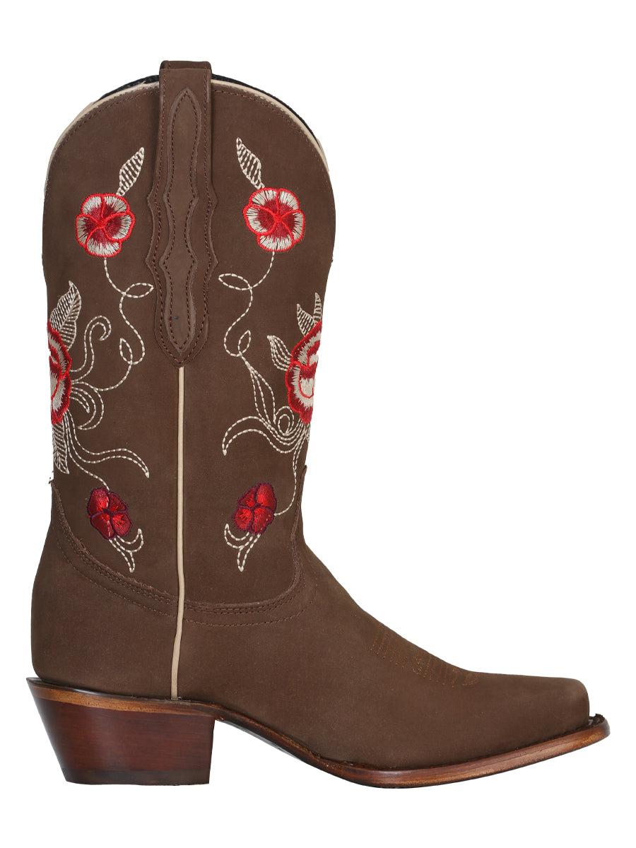 Bota Vaquera Rodeo El General Gamuza para Dama - Modelo 41784
