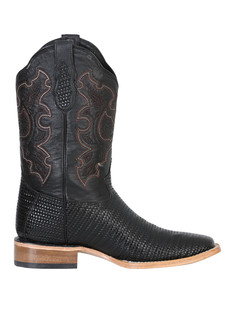 Bota Vaquera de Hombre El General Rodeo en Piel Color Negro 41790