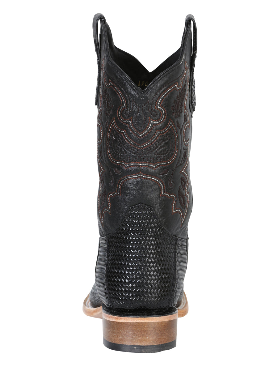 Bota Vaquera de Hombre El General Rodeo en Piel Color Negro 41790