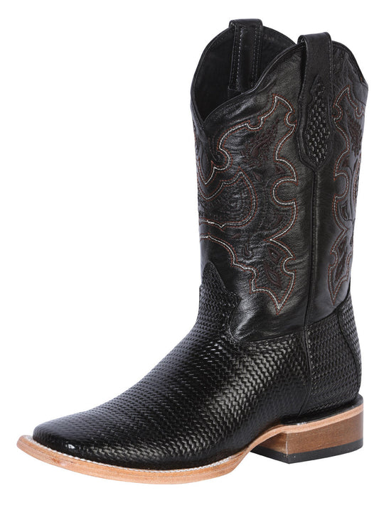 Bota Vaquera de Hombre El General Rodeo en Piel Color Negro 41790