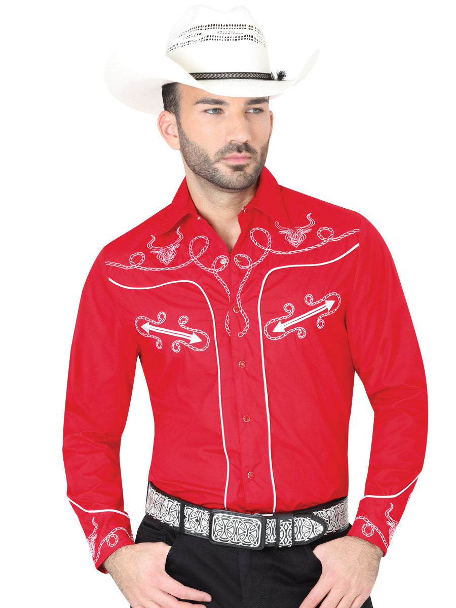 Camisa Manga Larga El General Vaquera M/ Larga S2018 10A 60% 40% Rojo