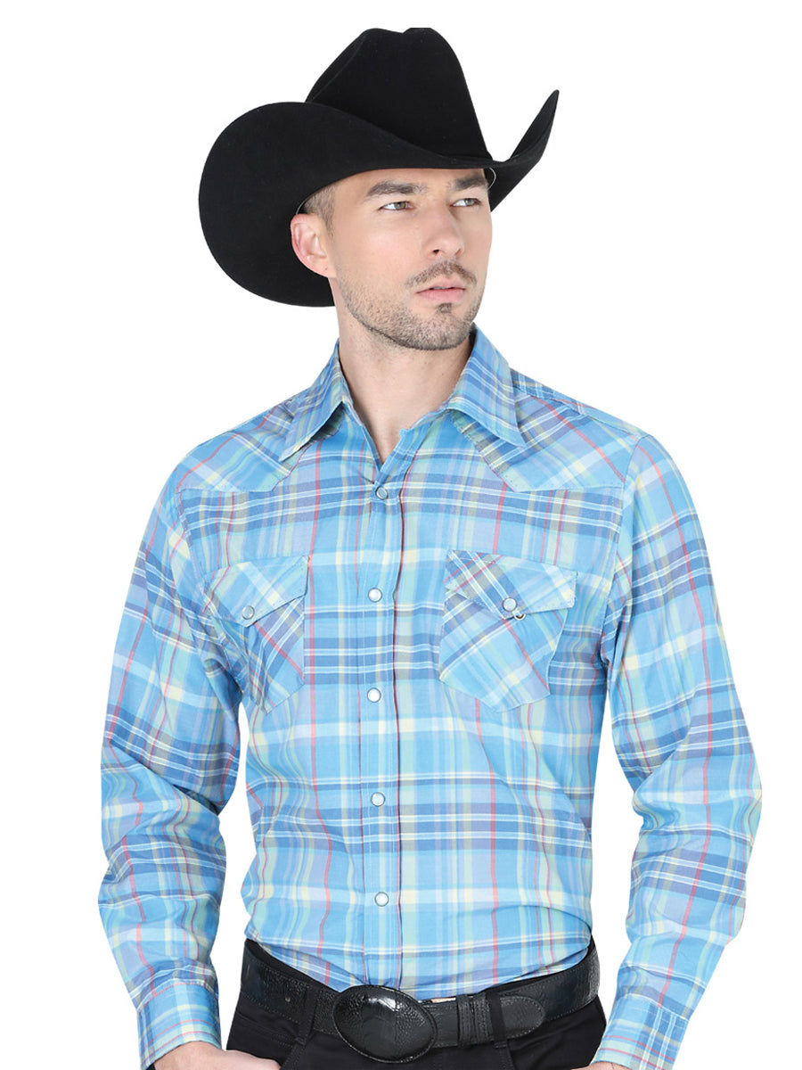 Camisa Manga Larga El General Vaquera Manga Larga R2018 5 60% 40% Azul Cielo
