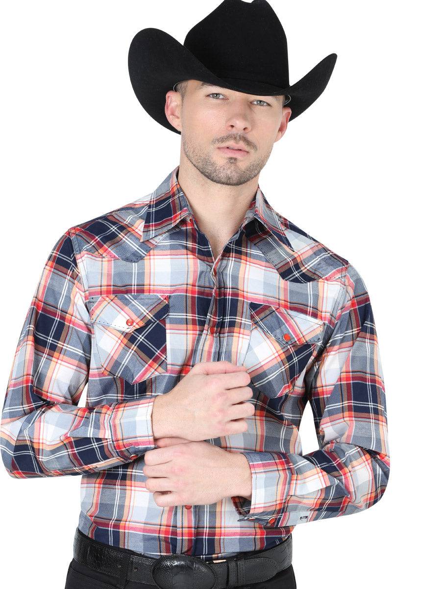 Camisa Manga Larga El General Vaquera M/ Larga R2018 6 60% 40% Naranja/Rojo