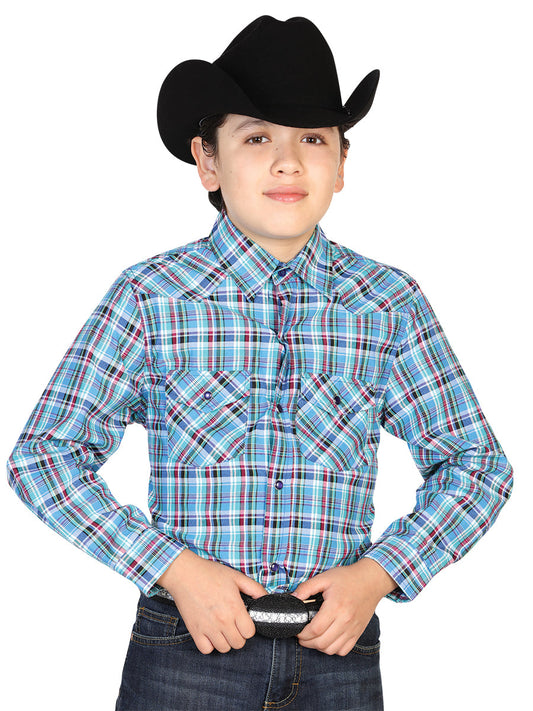 Camisa Vaquera de Niño El General 2019-49 en 55% Algodón 45% Poliéster Color Verde 42321