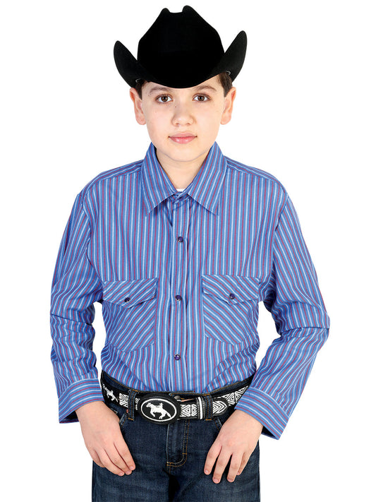 Camisa Vaquera de Niño El General 2019-63 en 55% Algodón 45% Poliéster Color Azul 42453