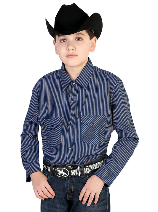 Camisa Vaquera de Niño El General 2019-64 en 55% Algodón 45% Poliéster Color Café 42454