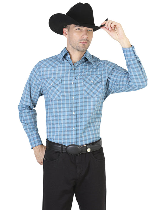 Camisa Vaquera de Hombre El General 2019-71 Manga Larga Casual en 55% Algodón 45% Poliéster Color Gris 42461