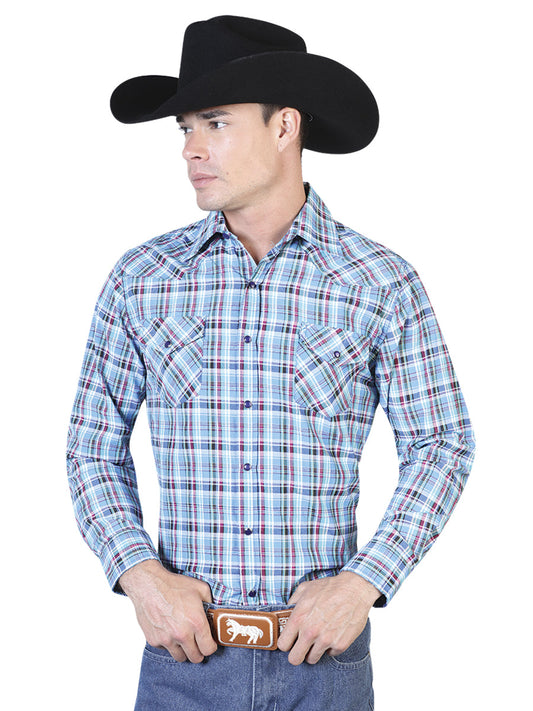 Camisa Vaquera de Hombre El General 2019-73 Manga Larga Casual en 55% Algodón 45% Poliéster Color Verde 42463