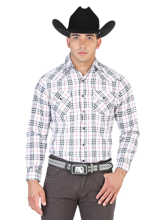 Camisa Vaquera de Hombre El General 2019-77 Manga Larga Casual en 55% Algodón 45% Poliéster Color Blanco 42467